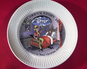 Wedgwood 1971 "The Sandman" by Hans Christian Anderson Collectible Plate, Etruria & Barlaston, Made in England, Fairy Tale Wall Plate, Retro