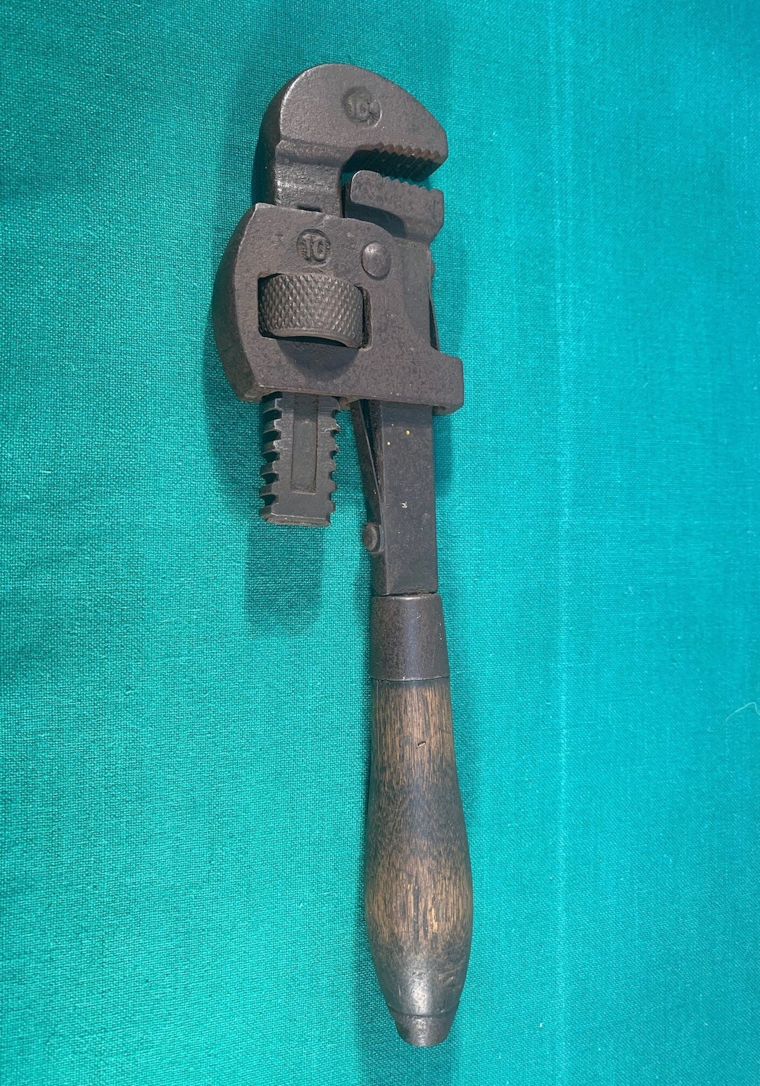 Antique Merit No. 10 Wooden Handle Pipe Wrench/ Monkey Wrench Etsy