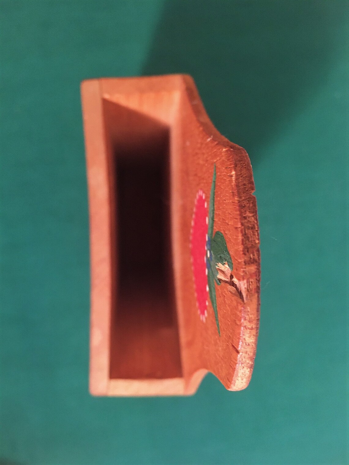 Vintage Wall Mount Wooden Letter Box W Hand Painted Folk Art Etsy