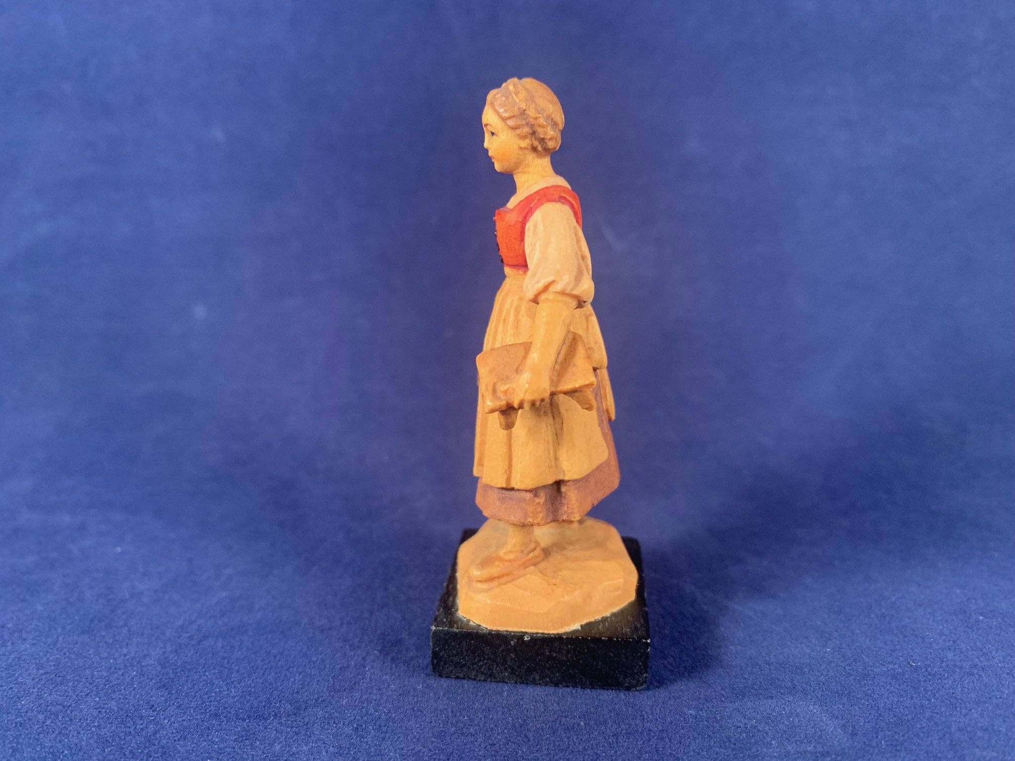 Anri Italy Cortina Milk Maid Girl Jug Stool Wood Carved - Etsy