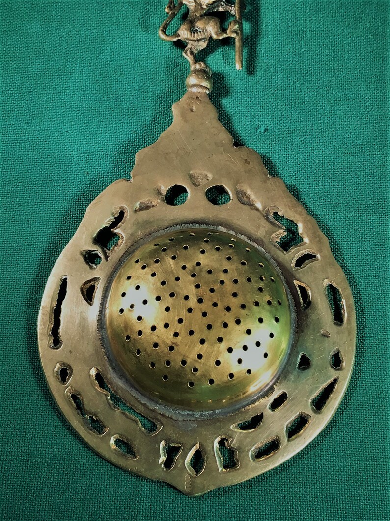 Vintage Cast Brass Tea Strainer or Infuser Made in Italy Etsy