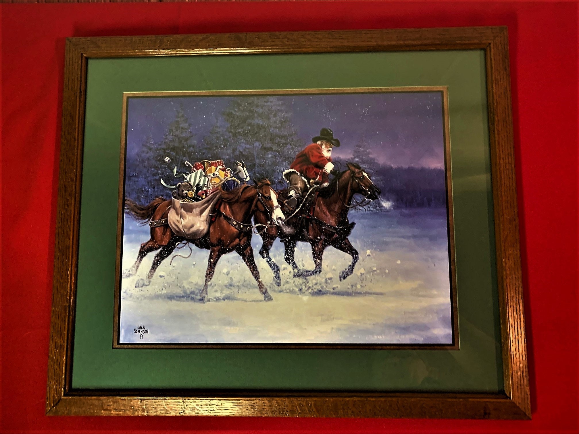 Jack Sorenson Christmas Rush Framed Art Print Home Interiors USA