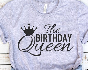 Birthday Queen SVG, Birthday Svg, Crown, Queen Birthday, Girl Birthday Party Svg, Queen Birthday Shirt Svg, Birthday Queen met kroon svg