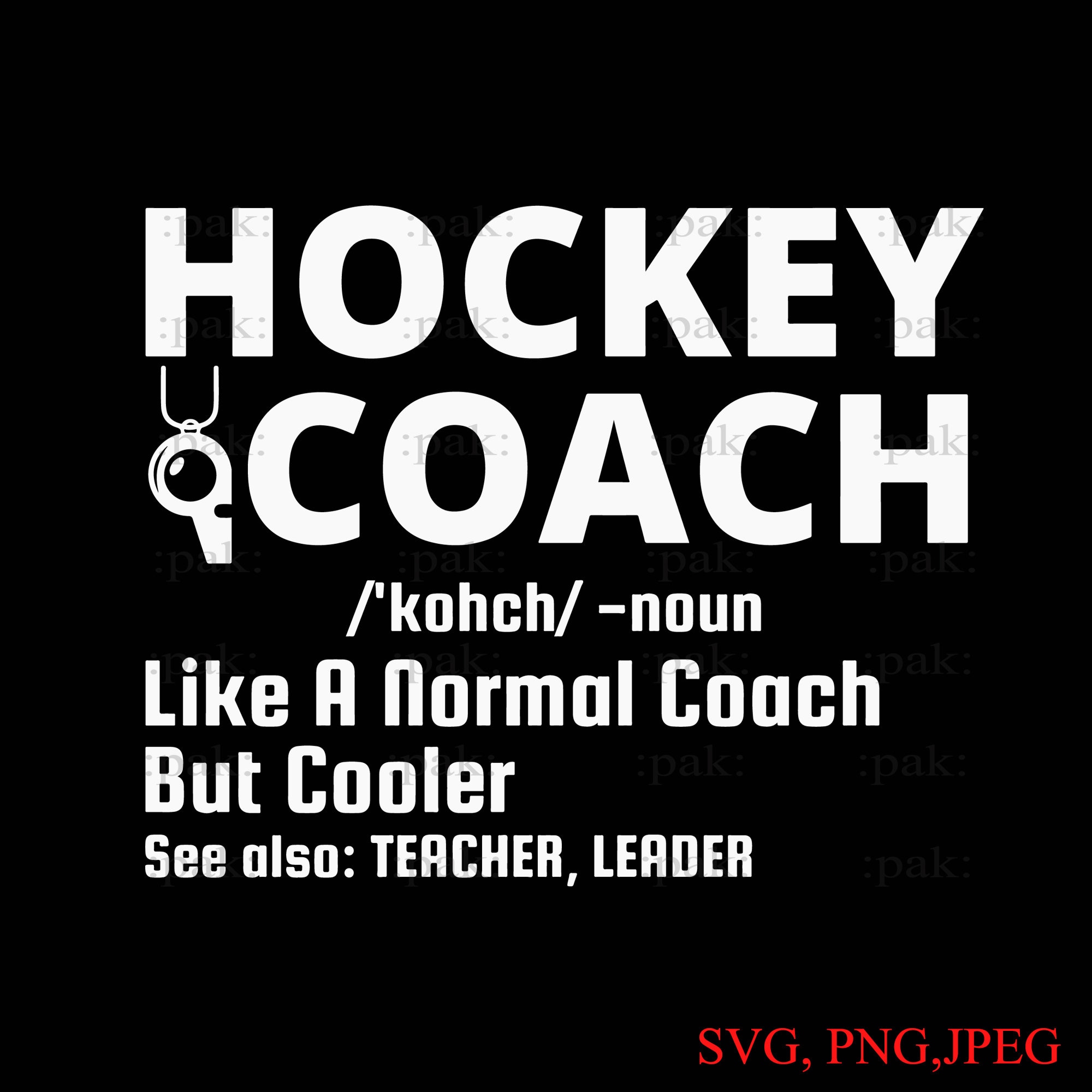 Hockey Coach Definition Ice Hockey Svg Hockey Coach Gift Etsy Canada
