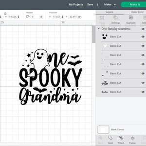One Spooky Grandma Svg, Halloween Grandma Shirt Svg, Halloween Grandma Gift, Spooky Grandma Png, Spooky Grandma Decal Svg File For Cricut image 7