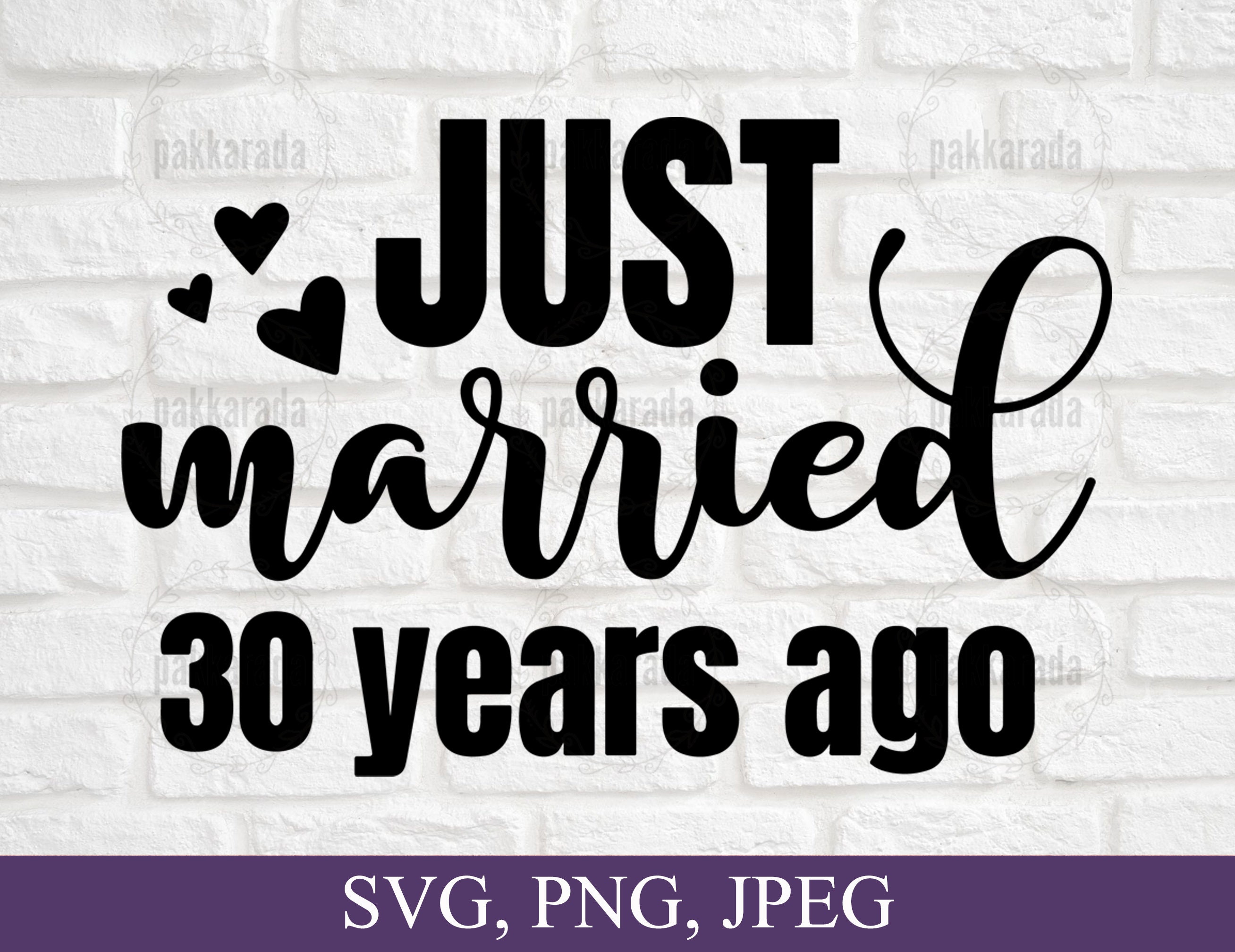 Gerade verheiratet 30 Jahre vor Svg Jahrestag Svg Ehe Svg Etsy.de