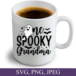 One Spooky Grandma Svg, Halloween Grandma Shirt Svg, Halloween Grandma Gift, Spooky Grandma Png, Spooky Grandma Decal Svg File For Cricut image 4