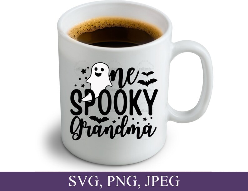 One Spooky Grandma Svg, Halloween Grandma Shirt Svg, Halloween Grandma Gift, Spooky Grandma Png, Spooky Grandma Decal Svg File For Cricut image 4