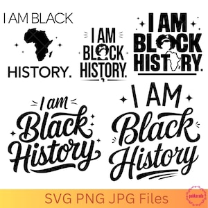 I Am Black History SVG-bundel: inspirerende Black History Month-ontwerpen, digitale download