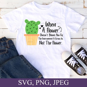 When A Flower Doesn't Bloom Svg, Autisme Bewustzijn Svg, Autisme Acceptatie Svg, versneld Klaslokaal, Speciaal Lerarencadeau, Svg Bestand Voor Cricut