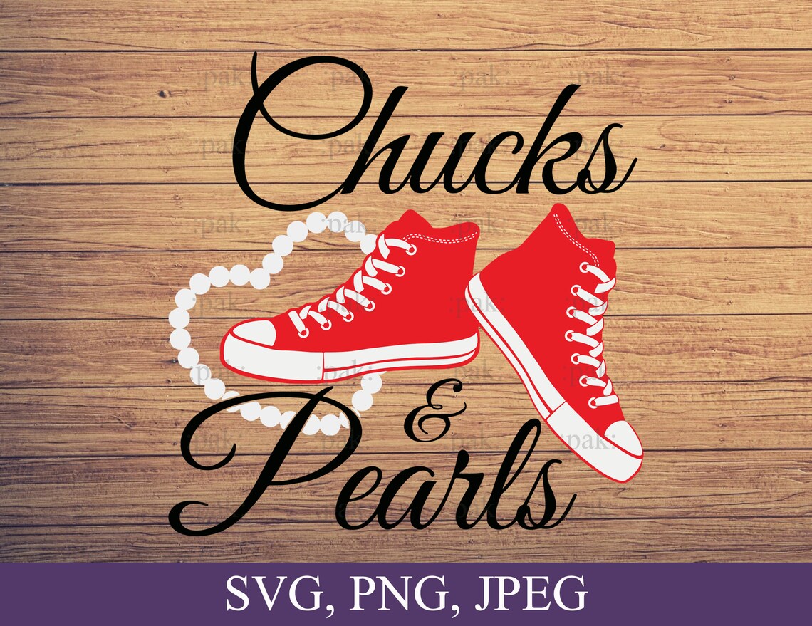 Chucks And Pearls Svg Chucks & Pearls Svg 2021 Chucks Svg Etsy