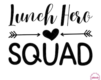 Lunch Hero Squad SVG – School Cafeteria Staff Appreciation Shirt Design – PNG EPS Cut Files