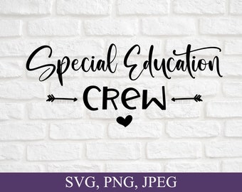Sonderpädagogik Crew SVG, Speducator SVG, Sonderpädagogik Lehrer, Lehrer SVG, Schule SVG, SVG-Dateien für Cricut, digitaler Download