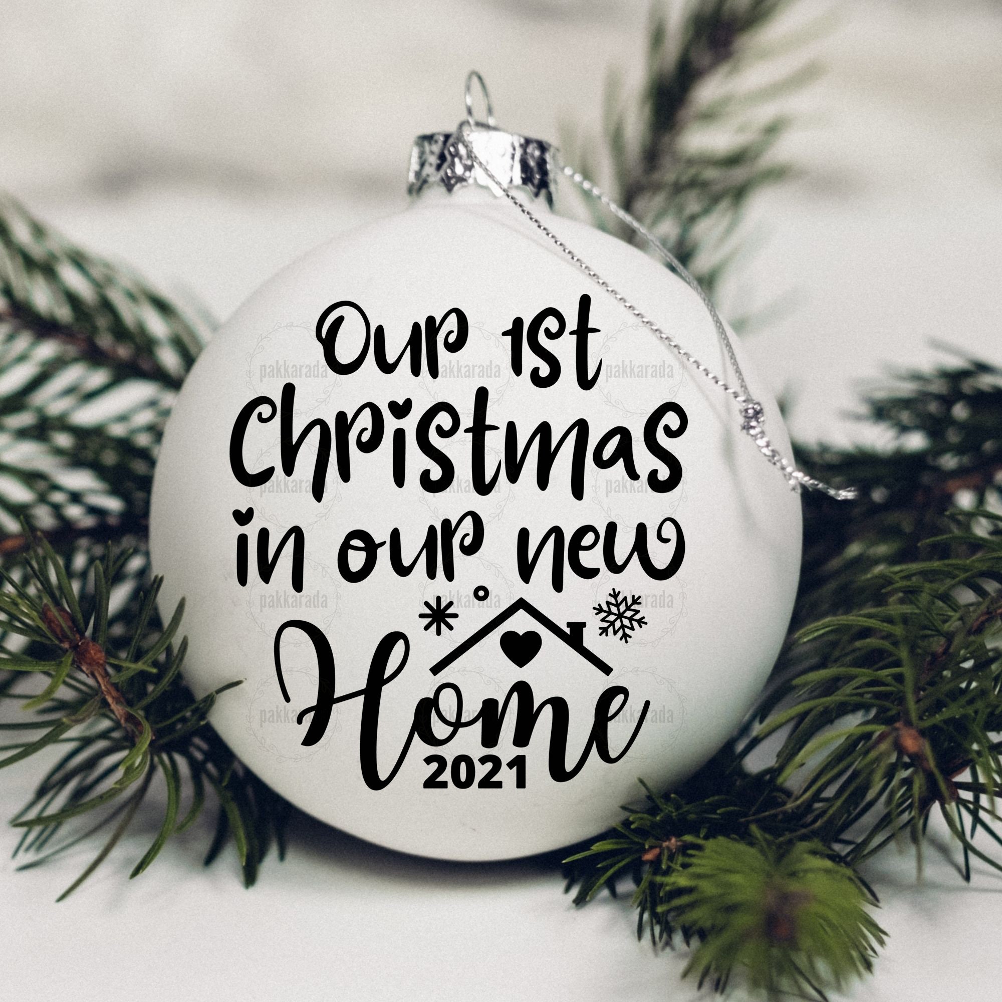 Our 1st Christmas In Our New Home Svg First Home Ornament Etsy