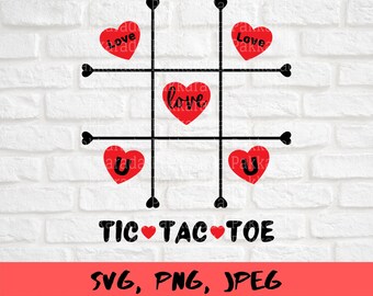 Tic Tac Toe Bag Valentine's Day Svg, valentine tic tac toe svg, xoxo tic tac toe svg,  svg cut files