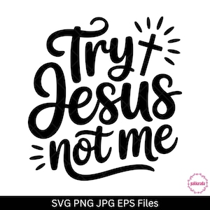 Probeer Jesus Not Me SVG – grappig christelijk citaat voor shirts, mokken en cadeaus – religieus geloof gesneden bestand