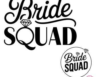Bride Squad SVG – Diamond Ring Bachelorette Party Shirt Design for Bridesmaids, Wedding Team Matching Outfits