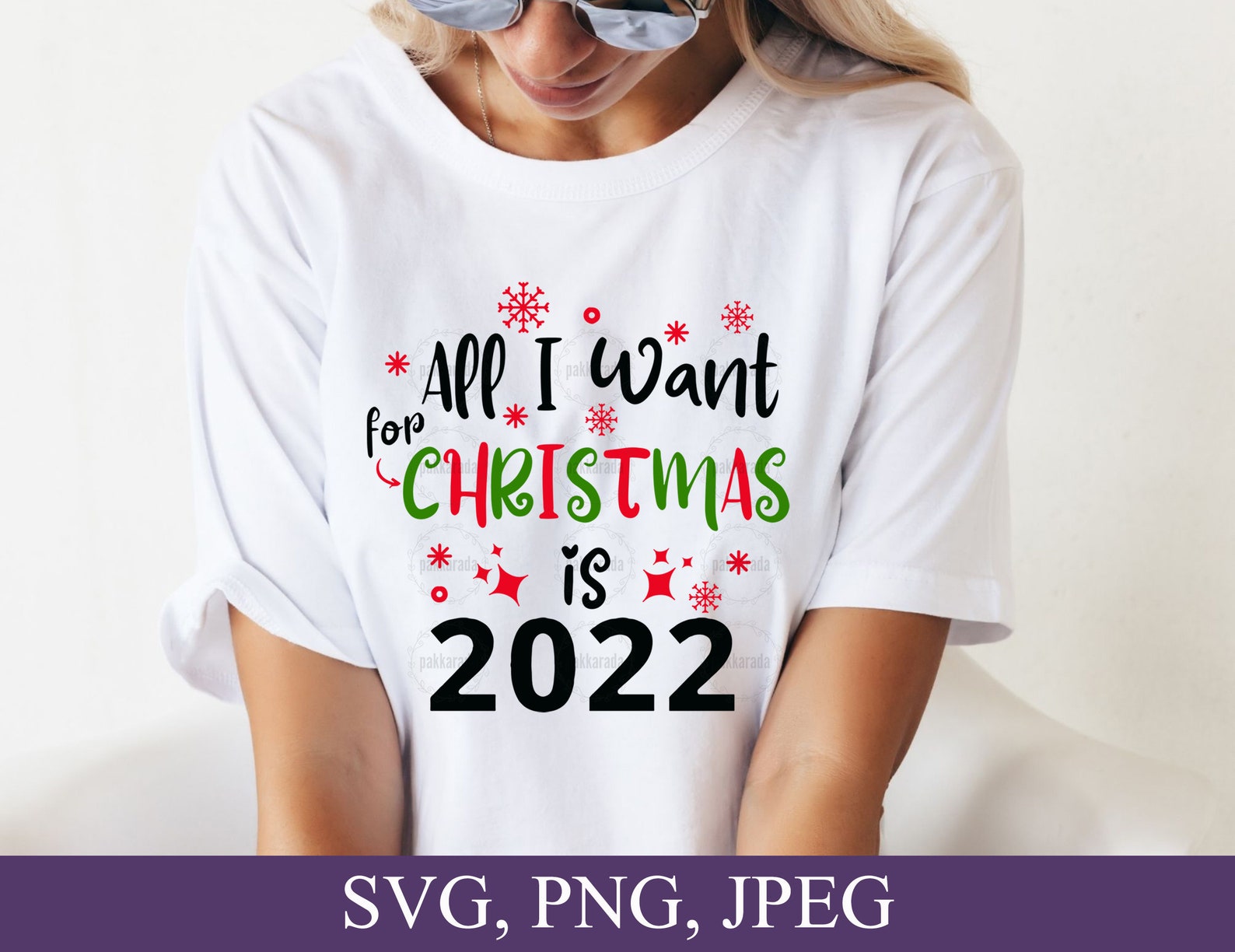 Weihnachten 2022 Mode Weihnachten Svg alles was ich für Weihnachten will ist 2022 Etsy