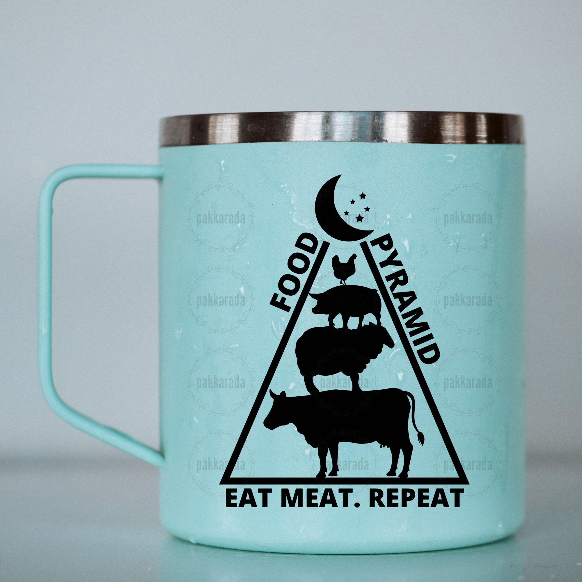 Eat Meat Svg Repeat Carnivore's Svg Food Pyramid Eat Etsy