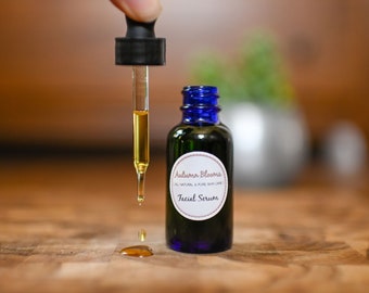 Natural Facial Serum, Rose + Sandalwood + Frankincense, Jojoba oil, gift for her