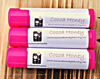 LIMITED TIME Natural Lip Balm, Organic lip balm, Cocoa Honey, gift for her