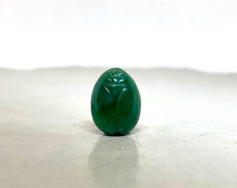 Natural Emerald Green Jadeite Jade A Grade Carved With Scarab shaped 18mm(L)*14mm(W)*6mm(D) UL033018-12