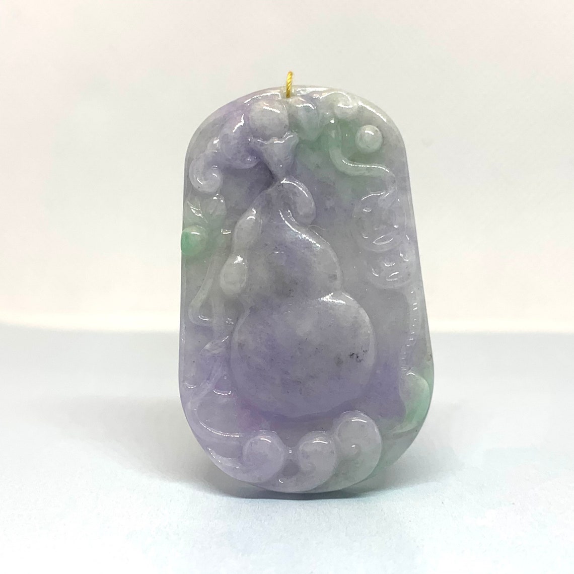 Natural Tri-Color Lavender Green Jadeite Jade Grade A Carved | Etsy