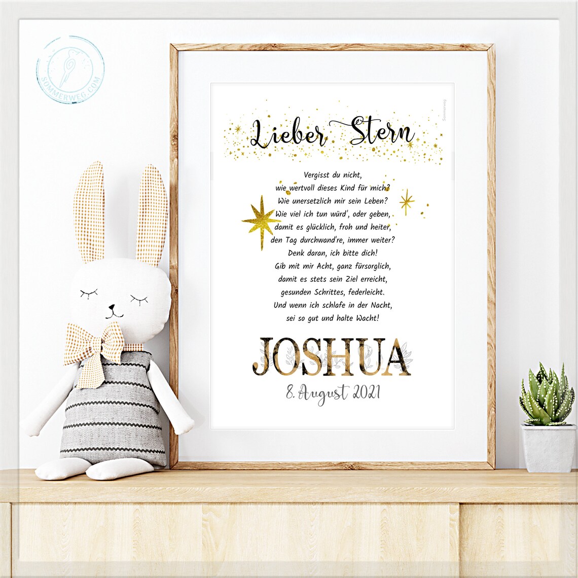 Lieber Stern Hochwertiger Druck Wünsche zur Geburt Etsy