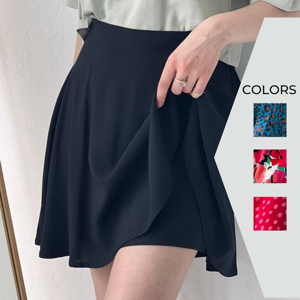 Skirt With Shorts Etsy