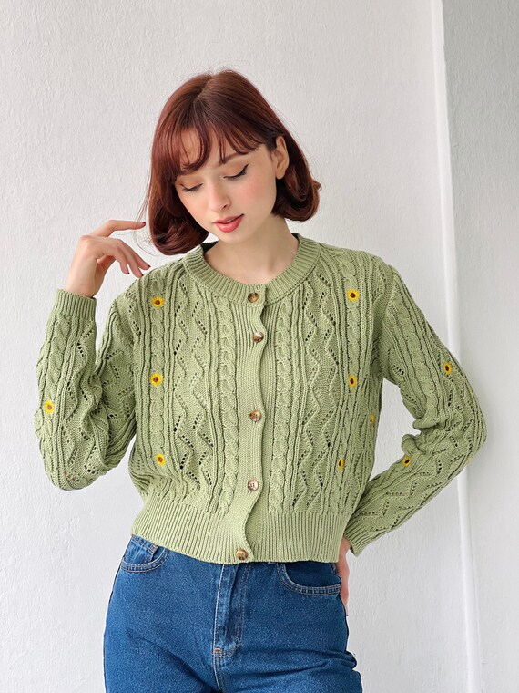 Spring green shop cardigan
