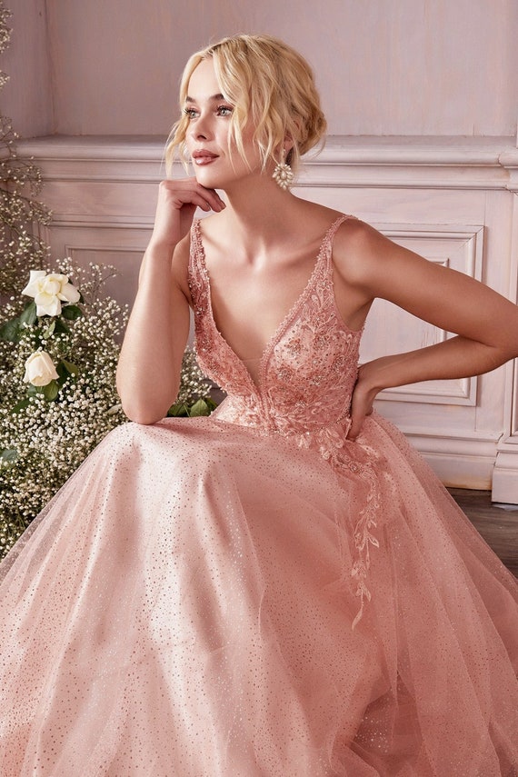 Tender Modern Vintage Evening Prom Gown Layered Tulle A line