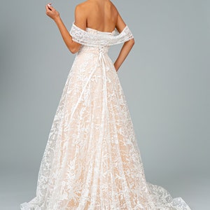 Glitter Mesh A-line Long Prom & Wedding Dress Sweetheart off - Etsy
