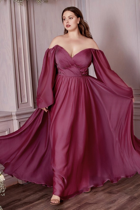 Dum vasketøj koncept Classic Evening & Prom Dresses Long Sleeves Bodice A-line - Etsy