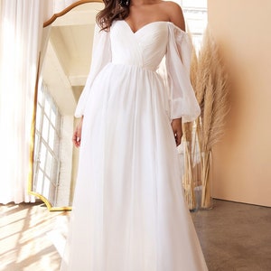 Cute Classic Wedding & Bridal Dresses Long Sleeves Bodice A-line ...