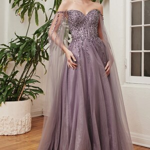 BEADED STRAPLESS FITTED Luxury Evening Gala Prom & Bridesmaid Gown ...
