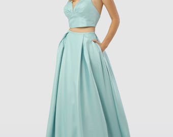 Two Piece Prom Dress - Etsy