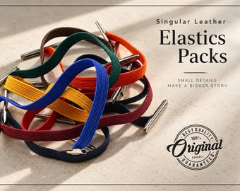 Replacement Elastic Bands for Singular Leather Wallet, Slim Minimalist Wallet Band Pack, Choose Color