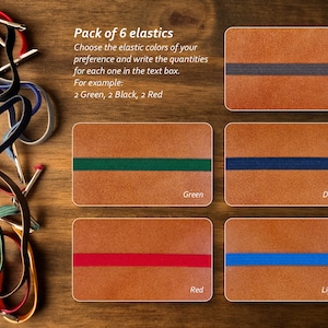 Pack of 6 Elastics for the Singular Leather Wallet zdjęcie 3
