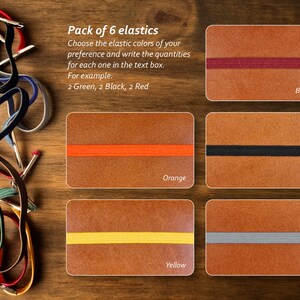 Pack of 6 Elastics for the Singular Leather Wallet zdjęcie 2