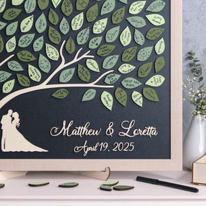 Interactive Magnetic Guest Book • Forest Wedding Alternative • Rustic Woodland Wedding Keepsake with Leaves • Boho wedding decor