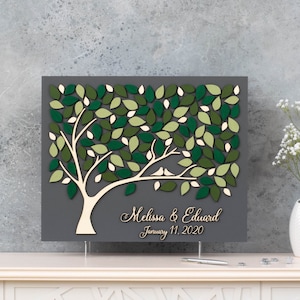 SALDI - Libro degli ospiti per matrimonio in legno alternativo Libro degli ospiti unico e personalizzato Regalo di nozze rustico Libro degli ospiti rustico in legno