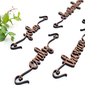 Carte di nozze personalizzato posto segno di matrimonio rustico regalo nozze ornamenti di legno segno nome segnaposto nozze segnaposto matrimonio/set di 10 nomi