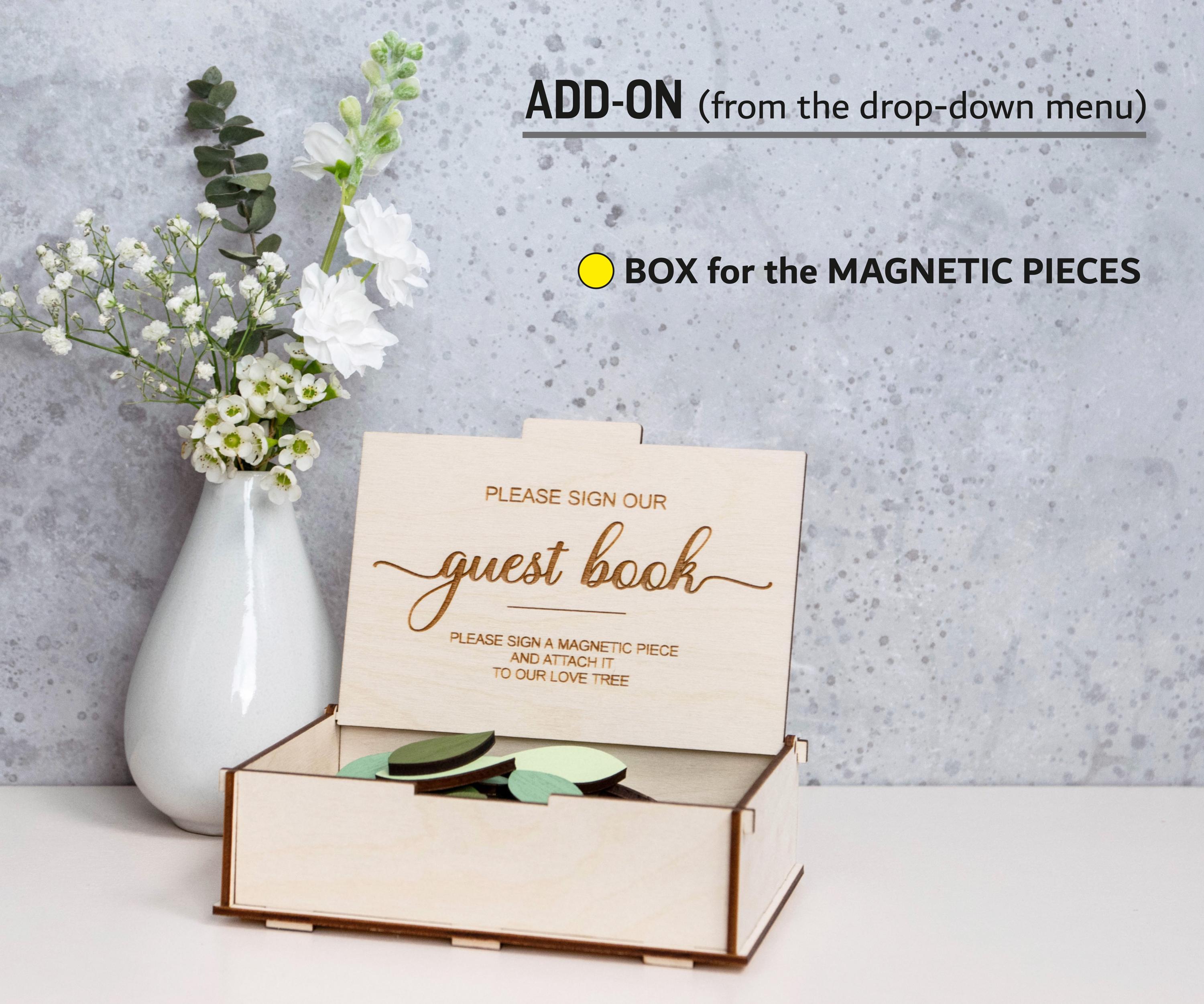 Red Heart Magnetic Guest Book Tree, Interactive Guest Signing Tree for ...
