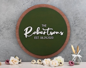 Wedding guestbook alternative Wedding guest book Last name wood sign Family name wood sign 3D Wedding guest book alternative Wedding gift