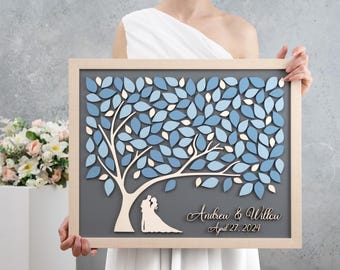 Guest Book wedding reception with pen 3D LOVE TREE Custom guest book Wedding guest book Alternative Personalized Wedding guestbook Sign