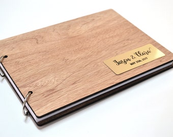 Wedding guest book Custom guest book Rustic wedding guest book wooden guest book