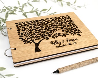 Rustic Wedding guest book alternative Custom tree of life guest book Rustic wedding Rustic guest book wooden guest book wedding gift unique