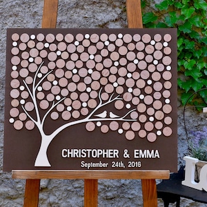 Custom Wedding Guest Book Alternative Tree 3D Wood bubble Rustic Wedding Rustic autumn fall Unique Guestbook Tree of life Wedding decor gift