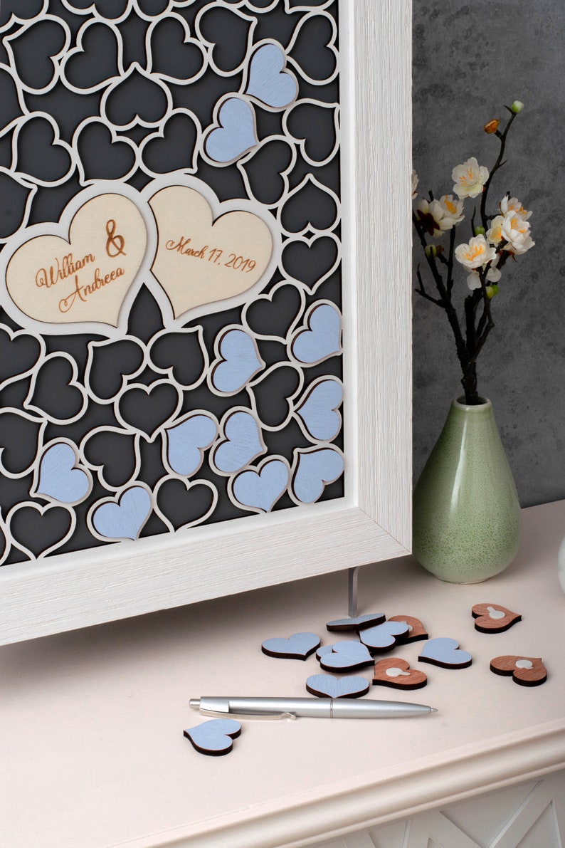 3D Wedding Guest Book Alternative Frame Custom Guest Book Etsy