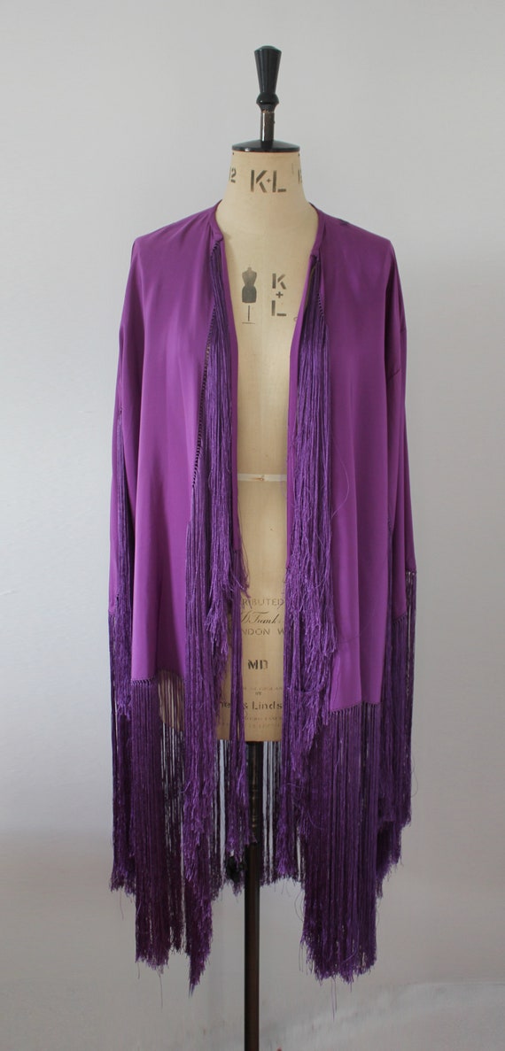 Ralph Lauren Fringe silk shawl jacket (vintage)